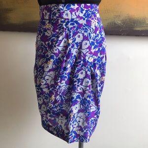 Anthropologie silk skirt with sequins, Size 10